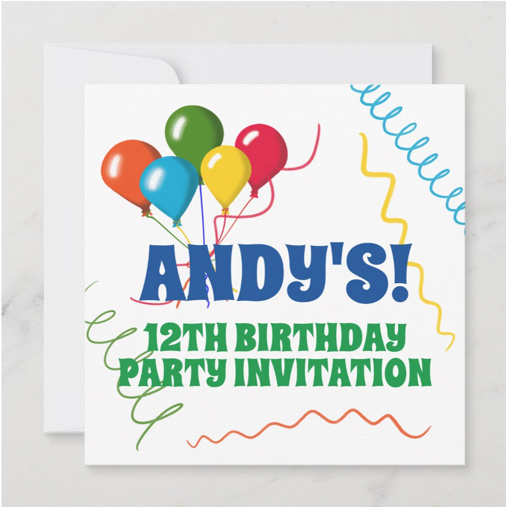 Birthday Card Party Supplies