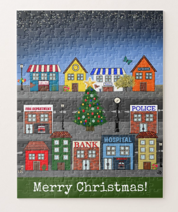 Neighborhood Puzzle Nighttime