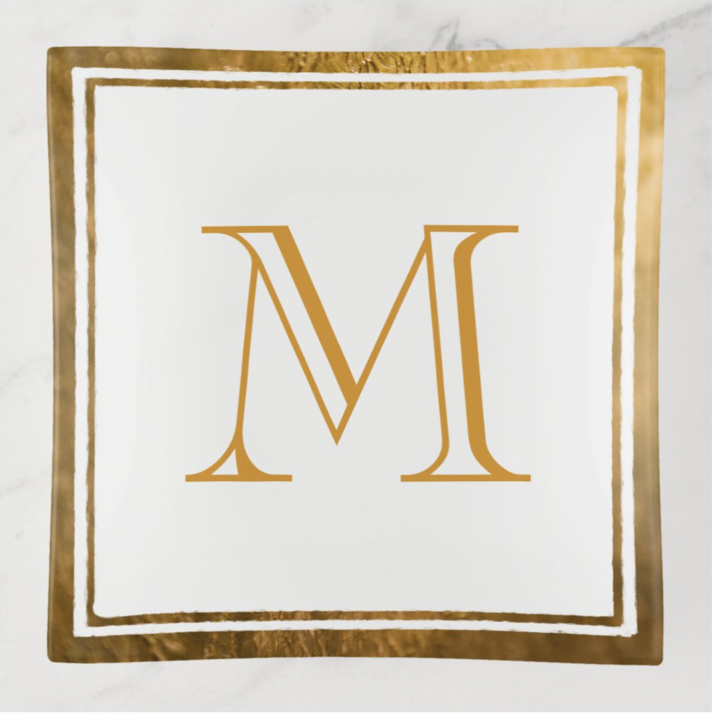 Monogrammed Trinket Tray