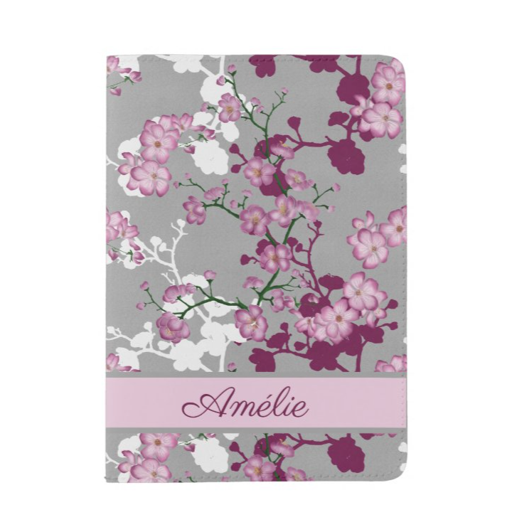 Pink Cherry Blossoms Passport