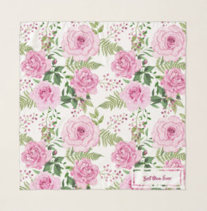 Pink Roses Scarf