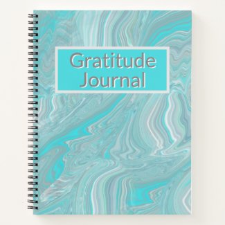 Turquoise Abstract Gratitude Journal