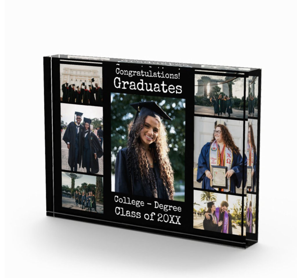 Classic Black Congratulations Graduates Photo 