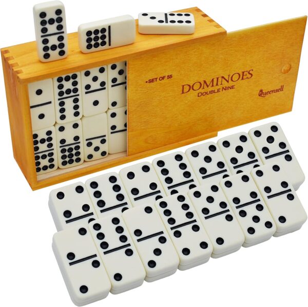 Dominos Game Double 9 - Dominos Set for Adults and Kids