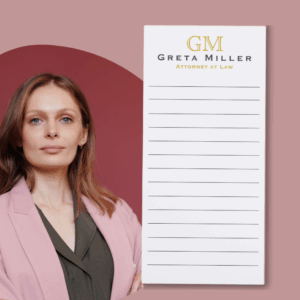 Elegant 2 Letter Monogram - White & Gold - Notepad by AwwSoBeautiful