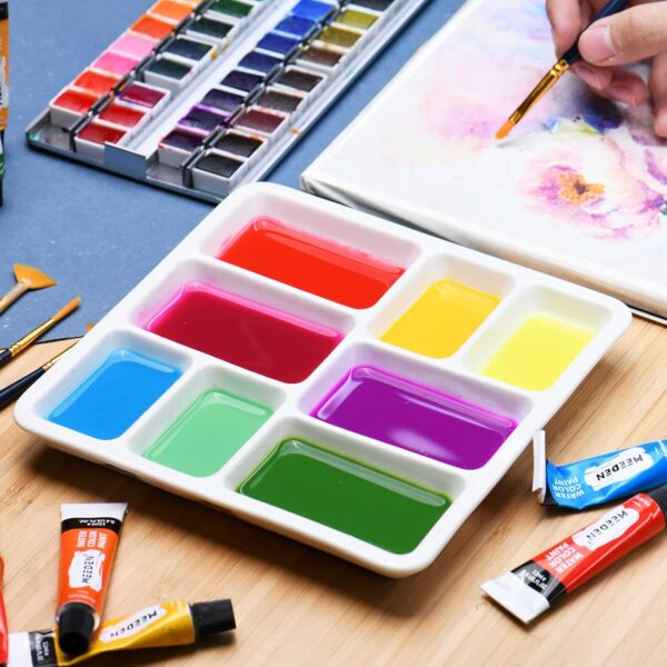 MEEDEN-8-Well-Ceramic-Artist-Paint-Palette-Square-Porcelain-Watercolor-Palette