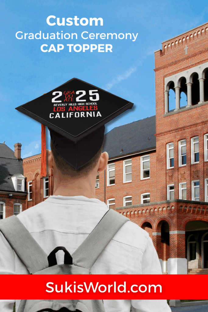 Bold Modern Class of 2025 Graduation Graduation Cap Topper available at SukisWorld.com
