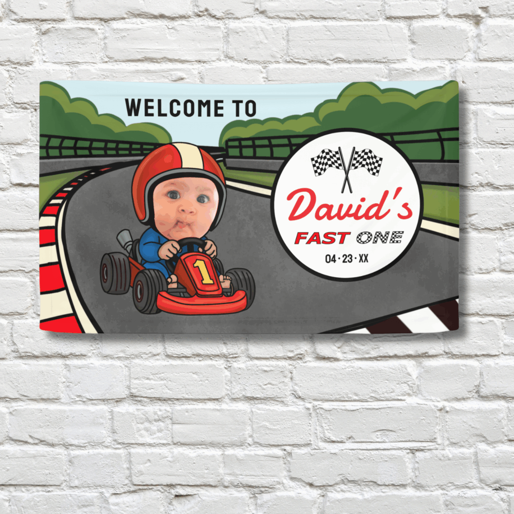 Fast-ONE-Race-Car-Driver-Welcome-Birthday-Banner